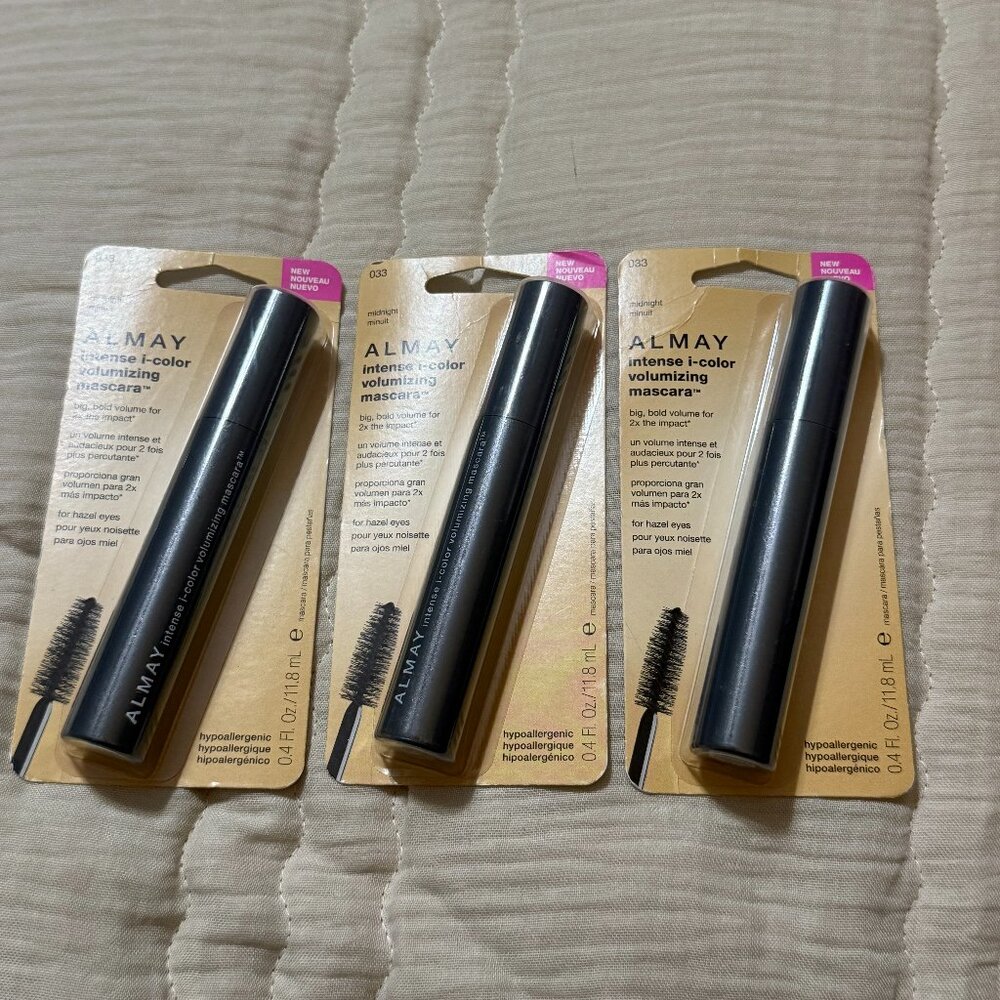 Almay Intense i-Color Volumizing Mascara #033 Midnight - Lot of 3